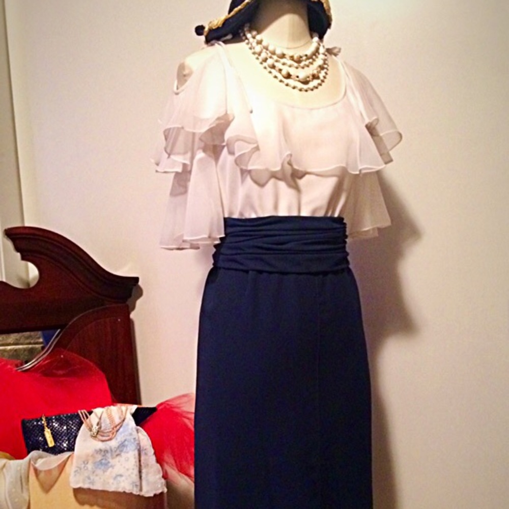 Vintage Frances Brewster ruffle dress